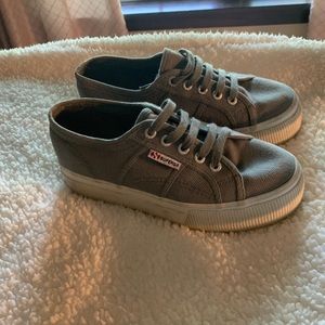 grey platform Superga Sneakers